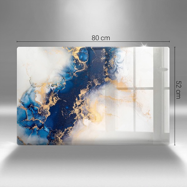 Posavaso de vidrio para velas Abstracción con azul