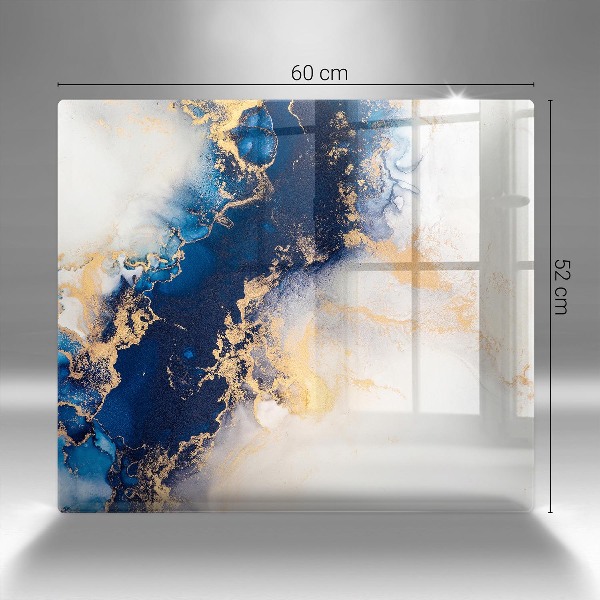 Posavaso de vidrio para velas Abstracción con azul