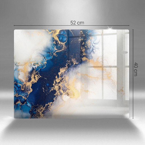 Posavaso de vidrio para velas Abstracción con azul