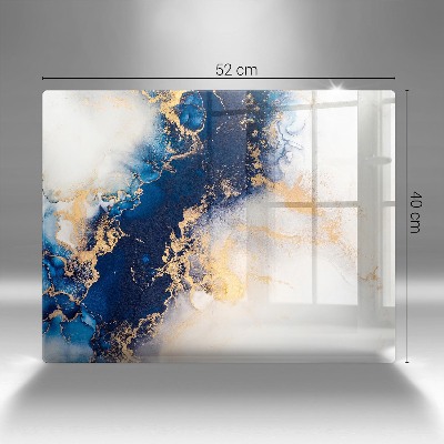 Posavaso de vidrio para velas Abstracción con azul