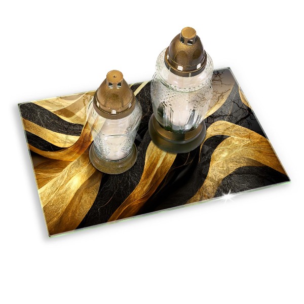 Posavaso de cristal para velas funerarias Abstracción elegante