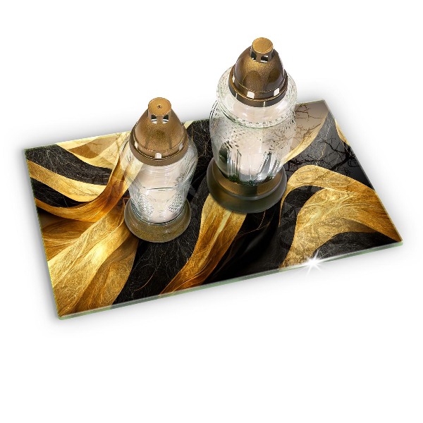 Posavaso de cristal para velas funerarias Abstracción elegante