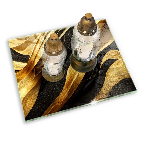 Posavaso de cristal para velas funerarias Abstracción elegante