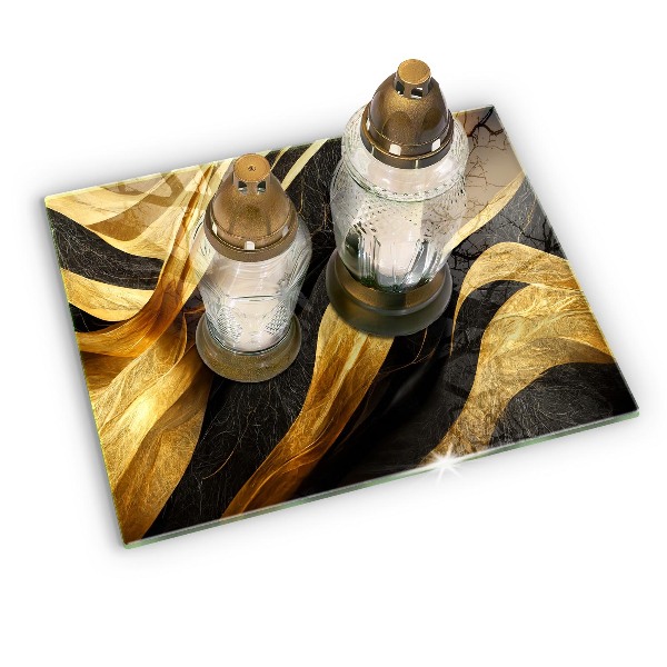 Posavaso de cristal para velas funerarias Abstracción elegante