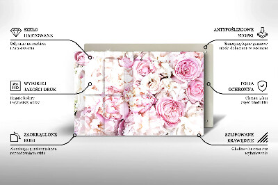 Posavaso de vidrio para velas Ramo de peonías