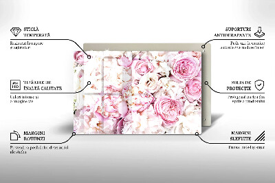 Posavaso de vidrio para velas Ramo de peonías