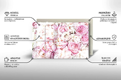 Posavaso de vidrio para velas Ramo de peonías