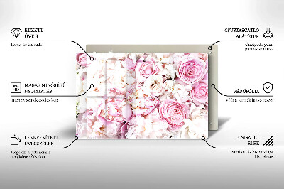 Posavaso de vidrio para velas Ramo de peonías