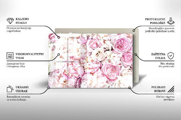 Posavaso de vidrio para velas Ramo de peonías