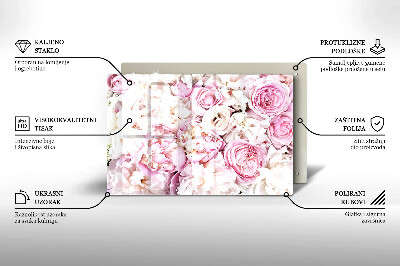 Posavaso de vidrio para velas Ramo de peonías