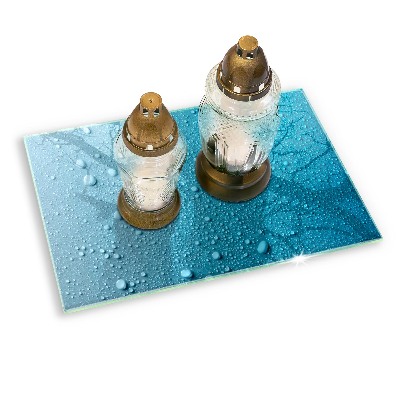 Posavaso de vidrio para velas Gotas de agua