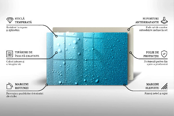 Posavaso de vidrio para velas Gotas de agua
