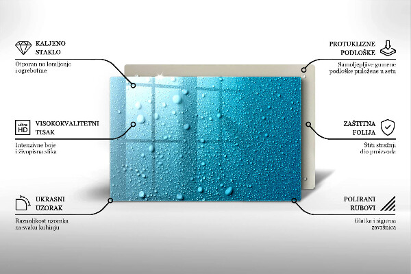Posavaso de vidrio para velas Gotas de agua