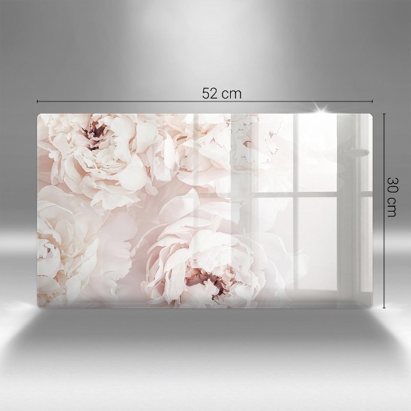 Posavaso de vidrio para velas funerarias Peonías pastel