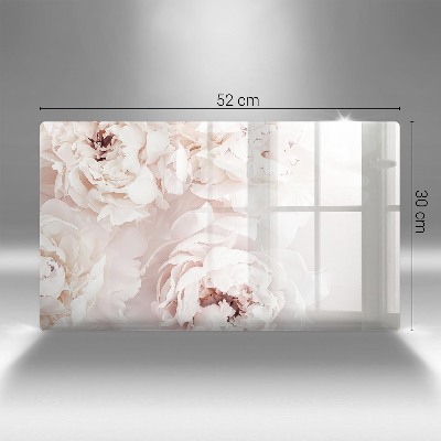 Posavaso de vidrio para velas funerarias Peonías pastel