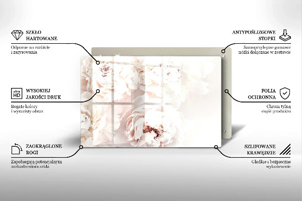 Posavaso de vidrio para velas funerarias Peonías pastel