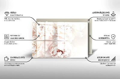 Posavaso de vidrio para velas funerarias Peonías pastel