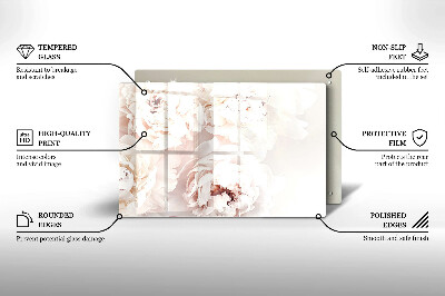 Posavaso de vidrio para velas funerarias Peonías pastel