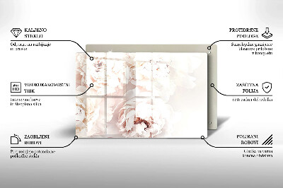 Posavaso de vidrio para velas funerarias Peonías pastel