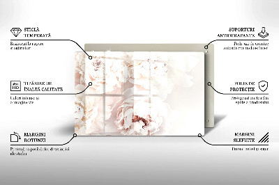 Posavaso de vidrio para velas funerarias Peonías pastel