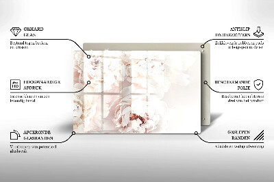 Posavaso de vidrio para velas funerarias Peonías pastel