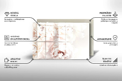 Posavaso de vidrio para velas funerarias Peonías pastel