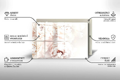 Posavaso de vidrio para velas funerarias Peonías pastel