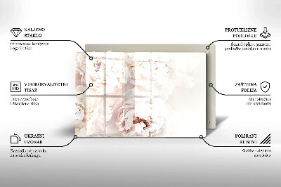 Posavaso de vidrio para velas funerarias Peonías pastel