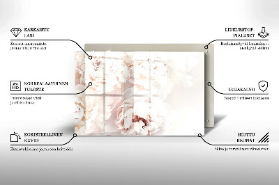 Posavaso de vidrio para velas funerarias Peonías pastel