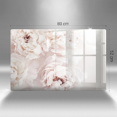 Posavaso de vidrio para velas funerarias Peonías pastel