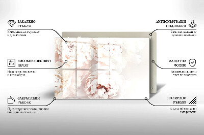 Posavaso de vidrio para velas funerarias Peonías pastel