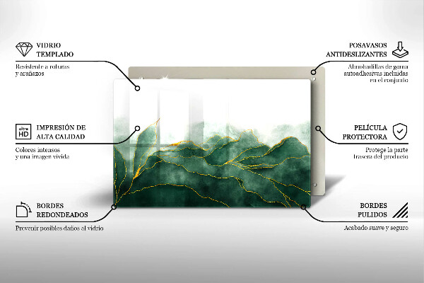 Posavaso de cristal para velas funerarias Naturaleza abstracta