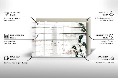 Posavaso de vidrio para velas Tablas y hojas viejas