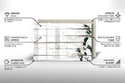 Posavaso de vidrio para velas Tablas y hojas viejas