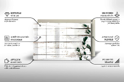 Posavaso de vidrio para velas Tablas y hojas viejas