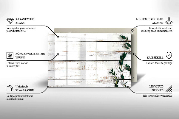 Posavaso de vidrio para velas Tablas y hojas viejas