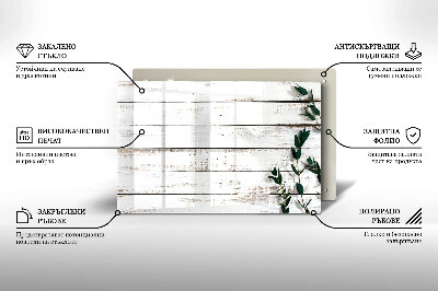 Posavaso de vidrio para velas Tablas y hojas viejas