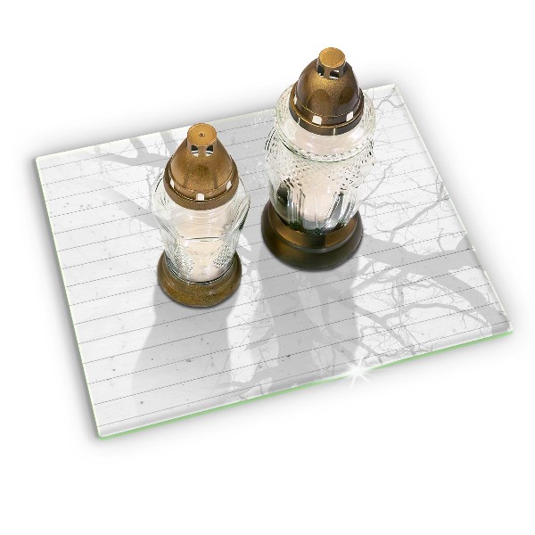 Posavaso de cristal para velas funerarias Tableros de luz modernos