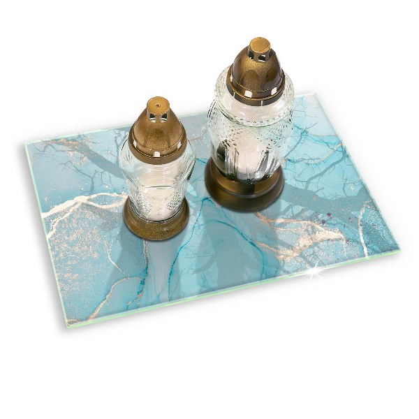 Posavaso de vidrio para velas Piedra abstracta