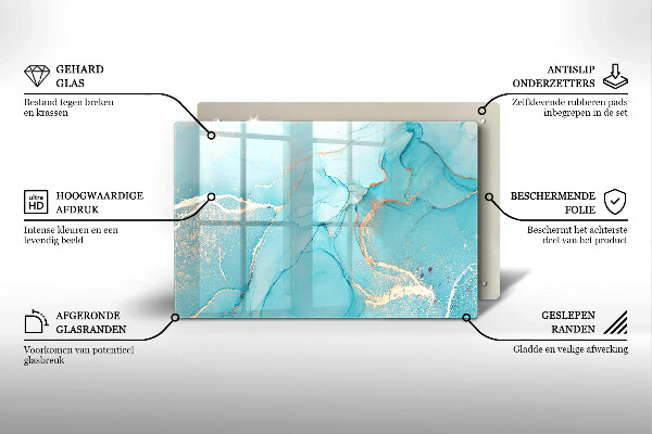 Posavaso de vidrio para velas Piedra abstracta