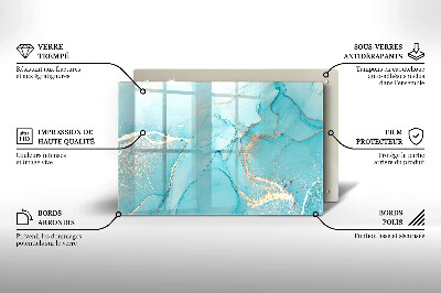 Posavaso de vidrio para velas Piedra abstracta