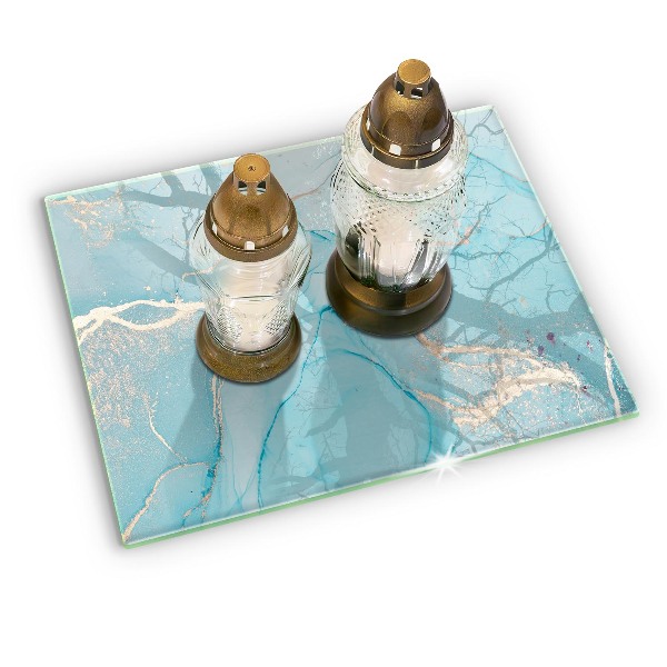 Posavaso de vidrio para velas Piedra abstracta