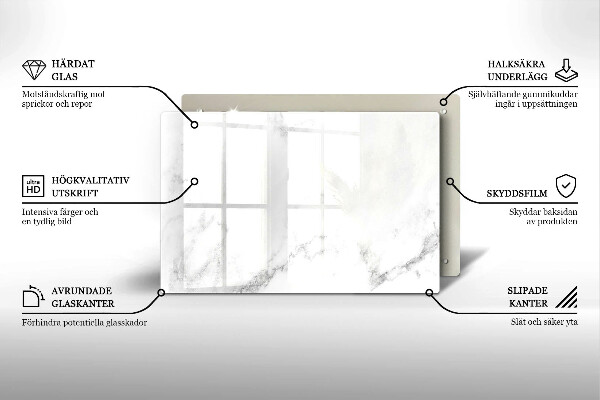 Posavaso de vidrio para velas funerarias Mármol moderno