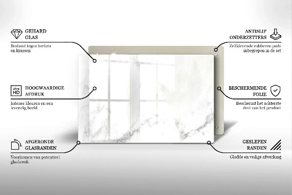 Posavaso de vidrio para velas funerarias Mármol moderno