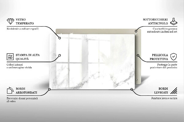 Posavaso de vidrio para velas funerarias Mármol moderno