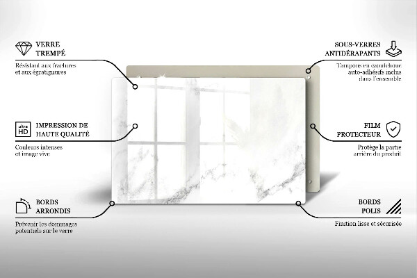 Posavaso de vidrio para velas funerarias Mármol moderno