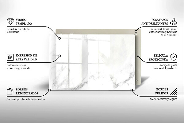 Posavaso de vidrio para velas funerarias Mármol moderno