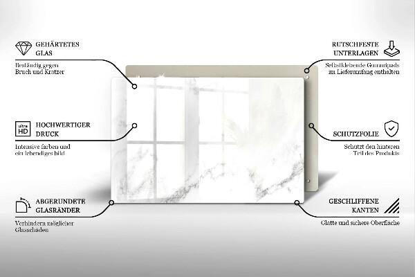 Posavaso de vidrio para velas funerarias Mármol moderno