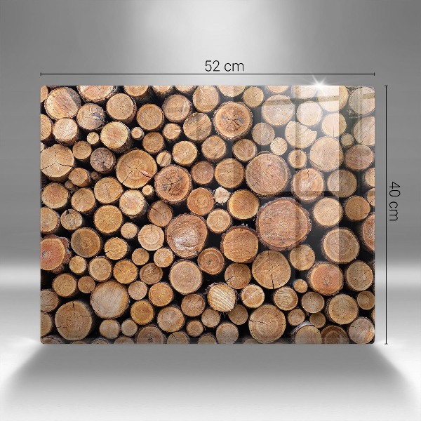 Posavaso de vidrio para velas Troncos de árboles