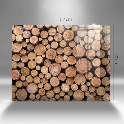 Posavaso de vidrio para velas Troncos de árboles